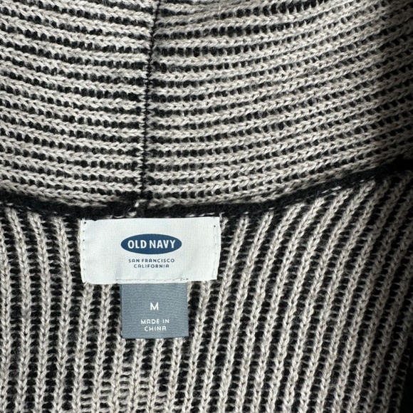 Old Navy Women's Gray‎ Patterned Shawl Collar Open Front Cardigan Size Medium - Picture 4 of 7